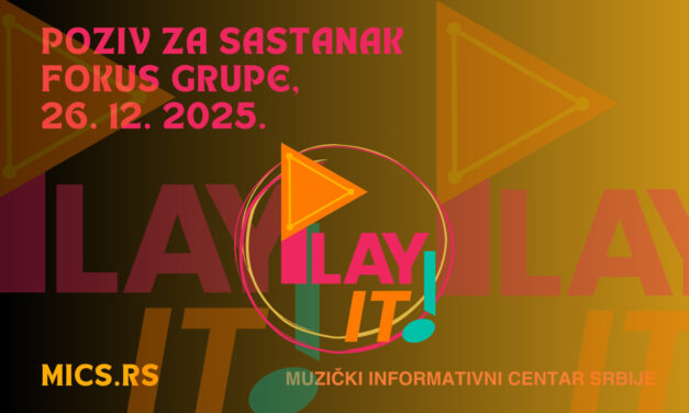 Play It! projekat – poziv stejkholderima za sastanak fokus grupe