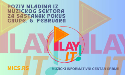 Play It! poziva mlade iz muzičkog sektora