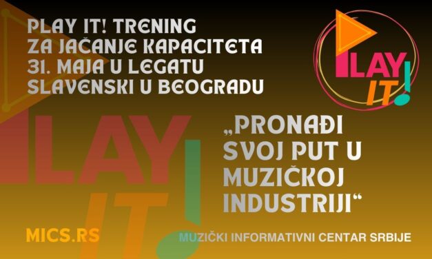Poziv mladim muzičarima i mladim akterima muzičke industrije za besplatan trening „Pronađi svoj put u muzičkoj industriji“